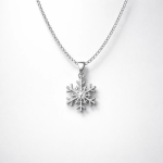 پلاک نقره مدل برف