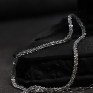 پابند نقره تراش‌دار مدل ماری