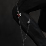 دستبند نقره طرح ستاره فانتزی (نگیندار)
